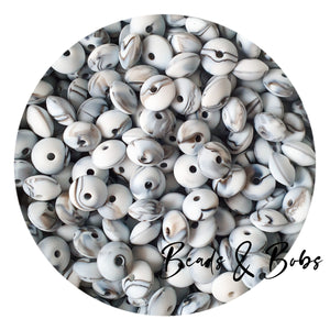 12mm Lentil Silicone Beads - 27 Colours
