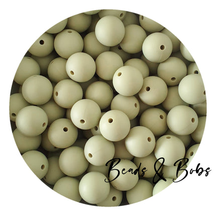 15mm Plain Colour Round Silicone Beads - 100 Colours