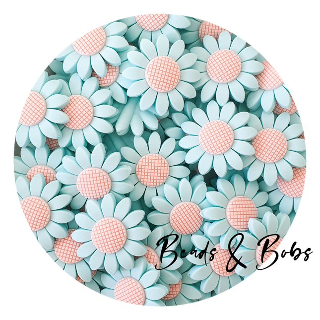 Silicone Daisy Beads - 7 Colours