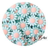 Silicone Daisy Beads - 5 Colours