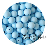 19mm Round Plain Colour Silicone Beads - 20 Colours