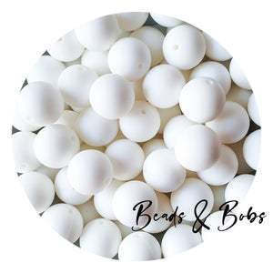 19mm Round Plain Colour Silicone Beads - 24 Colours