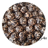 19mm Animal Print Round Silicone Beads - 3 Colours