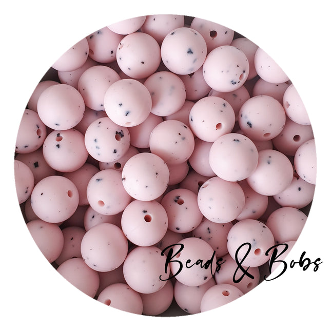 15mm Gritty Round Silicone Beads- 10 Colours