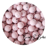 15mm Gritty Round Silicone Beads- 9 Colours