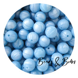 15mm Plain Colour Round Silicone Beads - 98 Colours