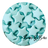 Silicone Large Star Beads - 9 Colours