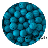 15mm SPIRAL Silicone Beads - 22 Colours