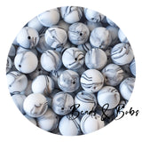 19mm Animal Print Round Silicone Beads - 3 Colours