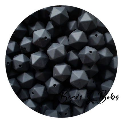 14mm Icosahedron Silicone Beads - 11 Colours