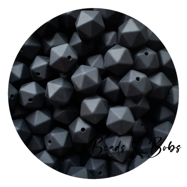14mm Icosahedron Silicone Beads - 11 Colours
