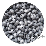 12mm Lentil Silicone Beads - 26 Colours