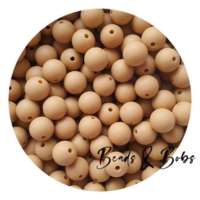 12mm Plain Colour Round Silicone Beads - 57 Colours