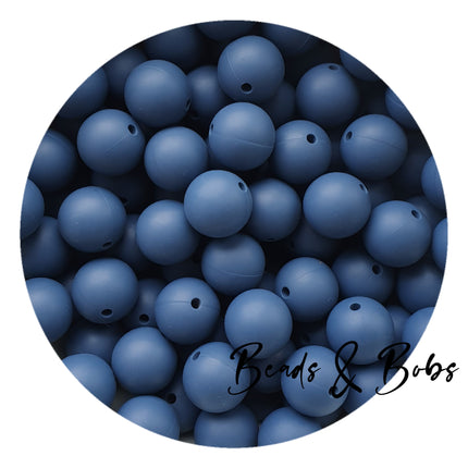 15mm Plain Colour Round Silicone Beads - 100 Colours