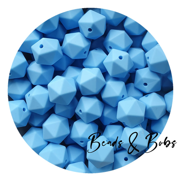 14mm Icosahedron Silicone Beads - 11 Colours