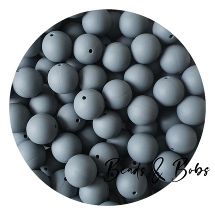 19mm Round Plain Colour Silicone Beads - 26 Colours