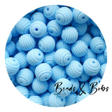 15mm SPIRAL Silicone Beads - 22 Colours