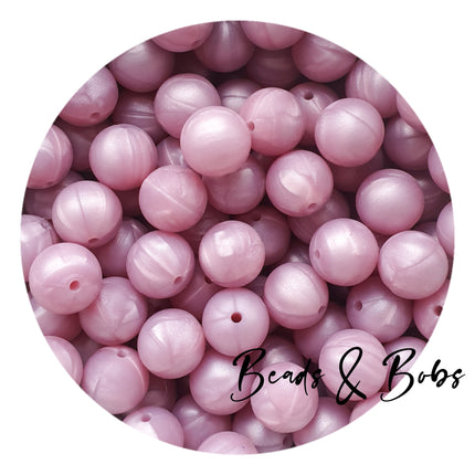 15mm Pearl & Metallic Colour Round Silicone Beads - 8 Colours