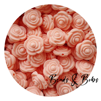 Silicone Small Rose Beads - 4 Colours