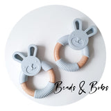 Silicone and Beech Wood Rabbits - 3 Colours