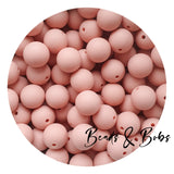 15mm Plain Colour Round Silicone Beads - 98 Colours