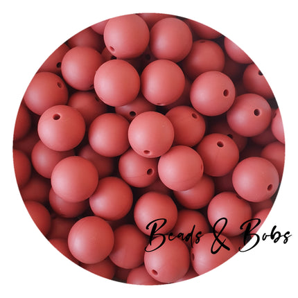 15mm Plain Colour Round Silicone Beads - 100 Colours