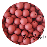 15mm Plain Colour Round Silicone Beads - 98 Colours