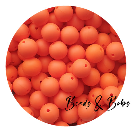 15mm Plain Colour Round Silicone Beads - 100 Colours