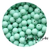 12mm Plain Colour Round Silicone Beads - 47 Colours