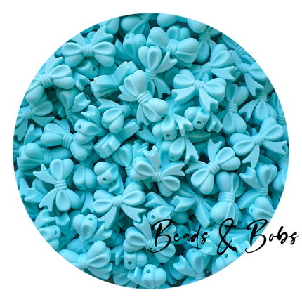 Silicone Bow Beads Horizontal Hole - 9 Colours