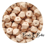 14mm Plain Colour Hexagon Beads - 38 Colours