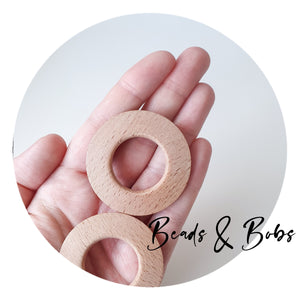 50mm Donut Beechwood rings - custom order