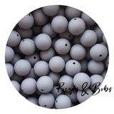 15mm Plain Colour Round Silicone Beads - 98 Colours