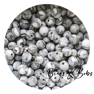 9mm Animal Print Round Silicone Beads