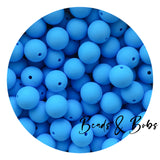 15mm Plain Colour Round Silicone Beads - 98 Colours