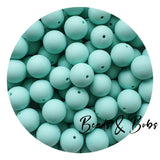 19mm Round Plain Colour Silicone Beads - 20 Colours