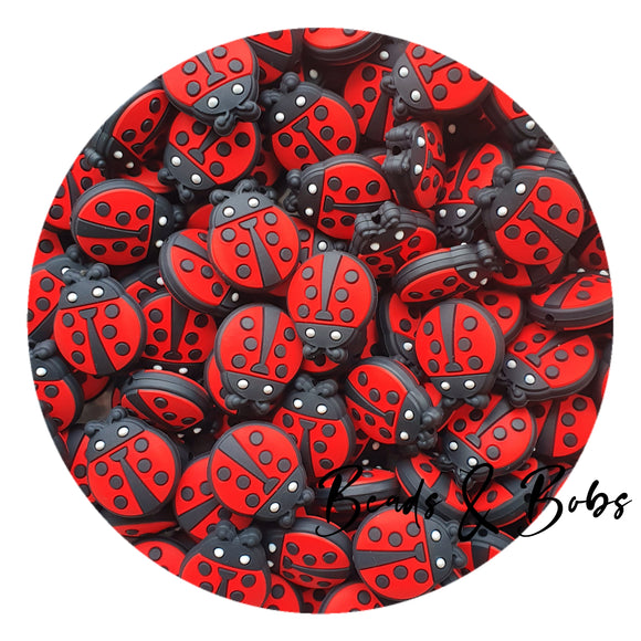 Silicone Ladybird Beads - 3 Colours