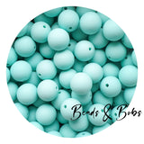 15mm Plain Colour Round Silicone Beads - 98 Colours