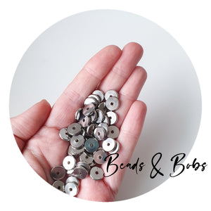 10mm Stainless Steel Flat Round Spacer Beads