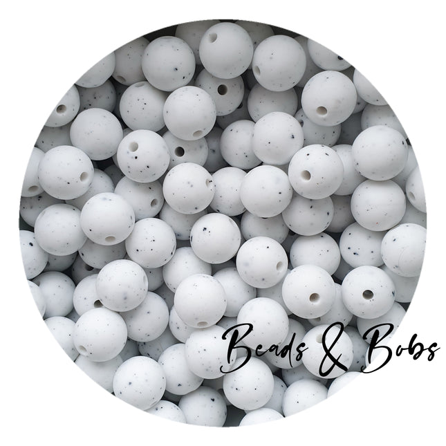12mm Gritty Round Silicone Beads - 4 Colours
