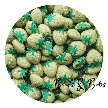 Silicone Strawberry Beads - 5 Colours