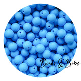 12mm Plain Colour Round Silicone Beads - 47 Colours