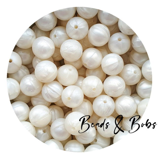 15mm Pearl & Metallic Colour Round Silicone Beads - 8 Colours