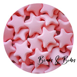 Silicone Large Star Beads - 9 Colours