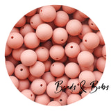 15mm Plain Colour Round Silicone Beads - 98 Colours