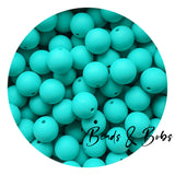 15mm Plain Colour Round Silicone Beads - 98 Colours