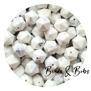 14mm Icosahedron Silicone Beads - 11 Colours