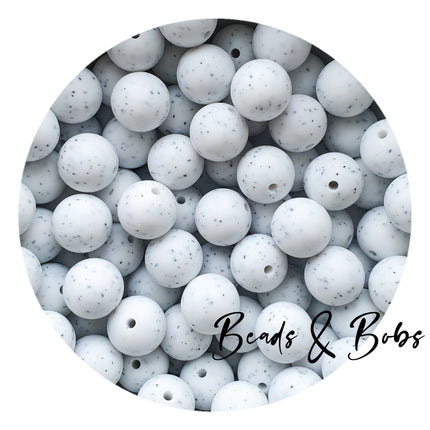 15mm Gritty Round Silicone Beads- 10 Colours