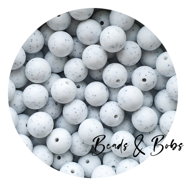 15mm Gritty Round Silicone Beads- 10 Colours