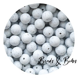 15mm Gritty Round Silicone Beads- 9 Colours